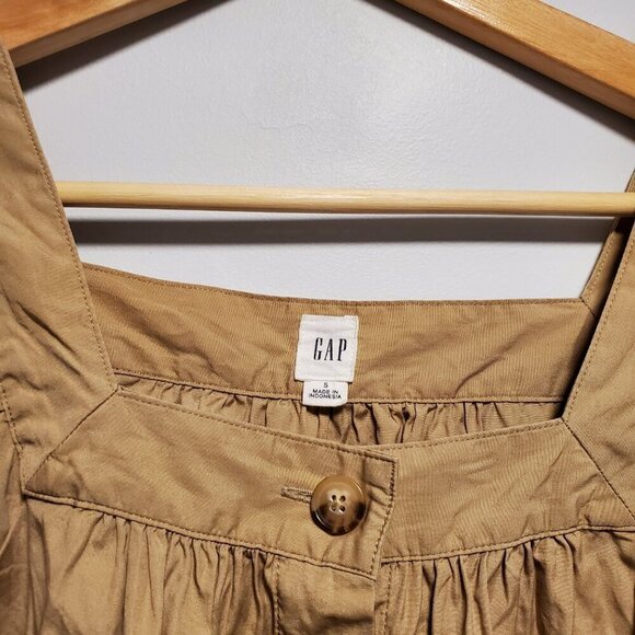 Gap Tan Small Cotton Cap Sleeve Top - Picture 2 of 4
